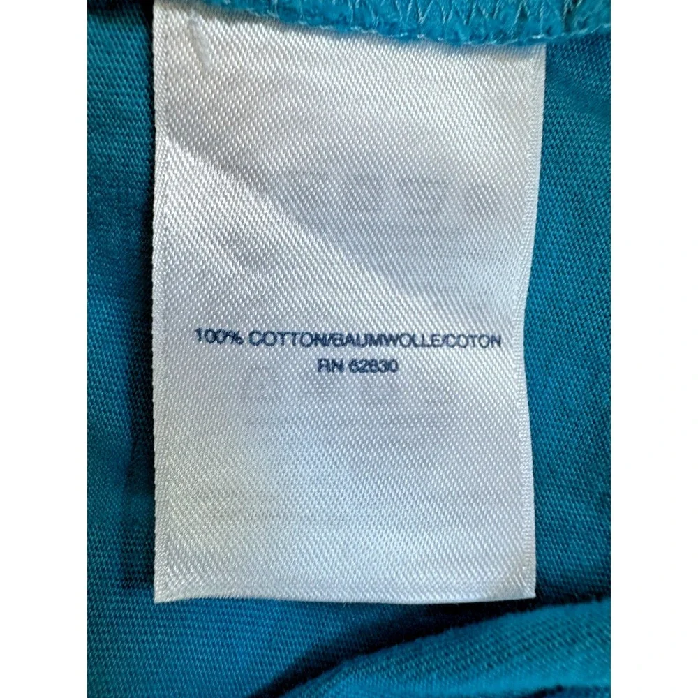 Lands End Beach Swim Coverup Size Large Blue Purple Ombre Dip Dye Cotton
